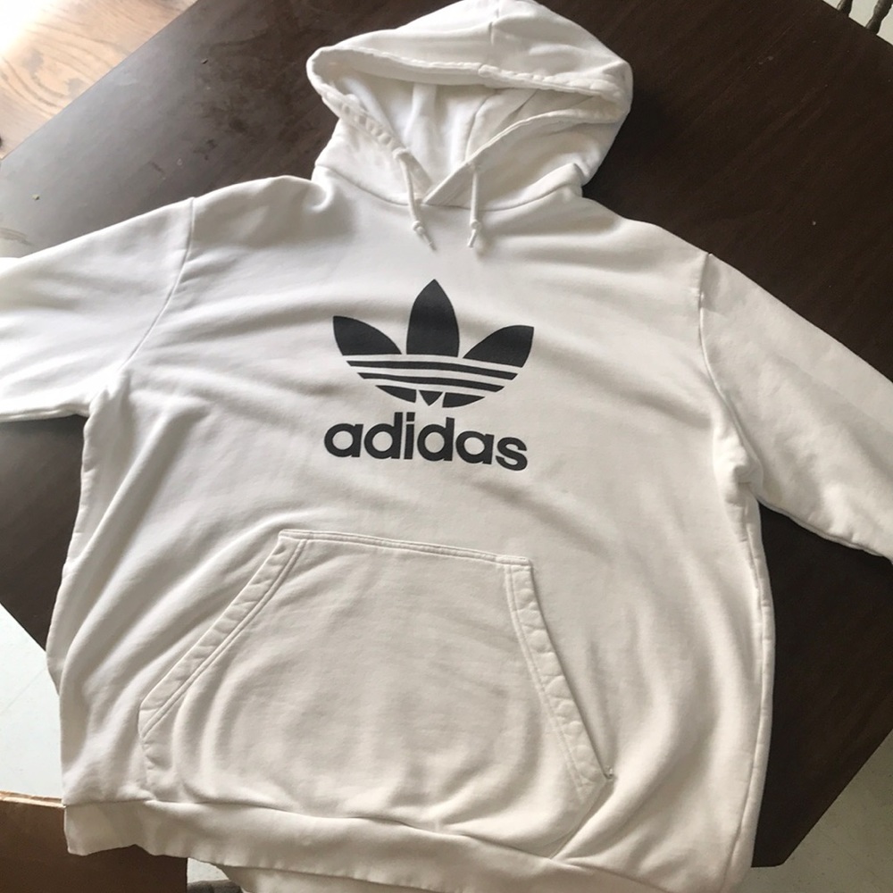 XXL White Adidas Hoodie